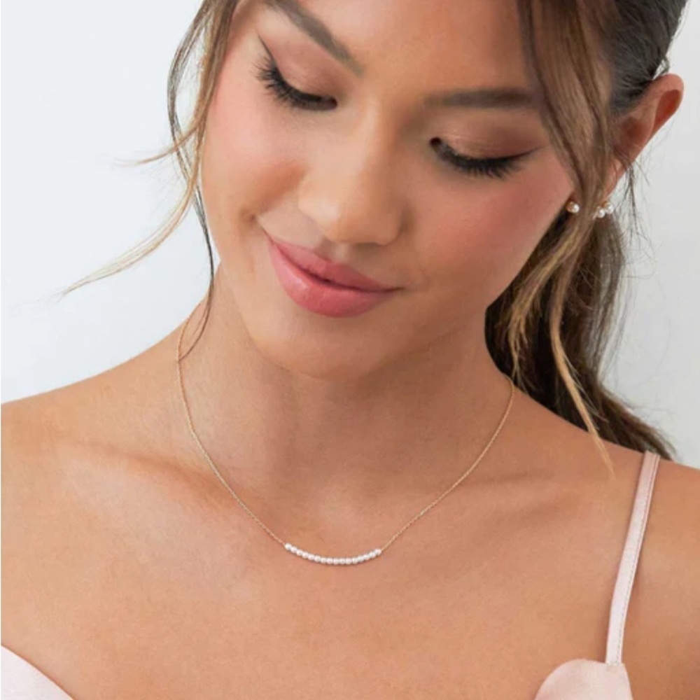 NWT, Birdy Grey, Greenwich Micro Pearl Necklace